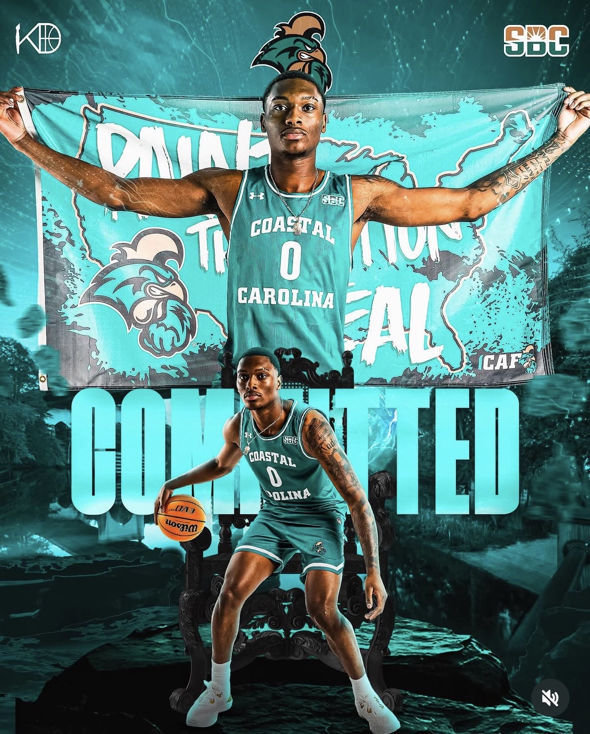 Jaevian Alston in Coastal Carolina uniform